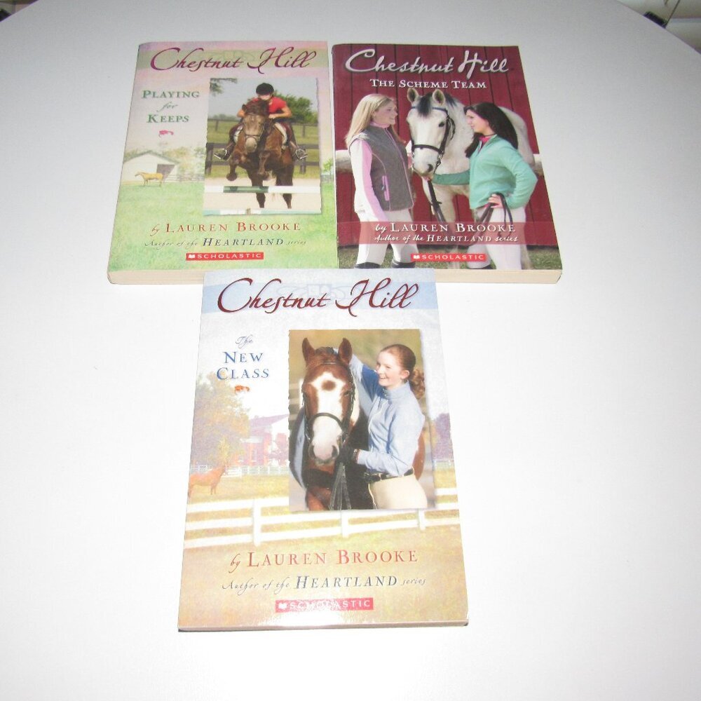 Chestnut Hill Book Lot by Lauren Brooke (3 Scholastic Paperbacks) Horse Series